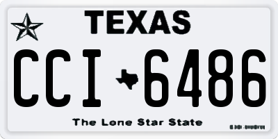 TX license plate CCI6486