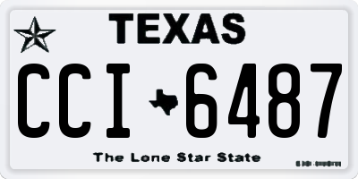 TX license plate CCI6487