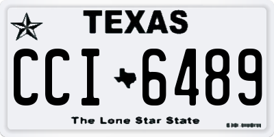 TX license plate CCI6489