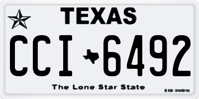 TX license plate CCI6492