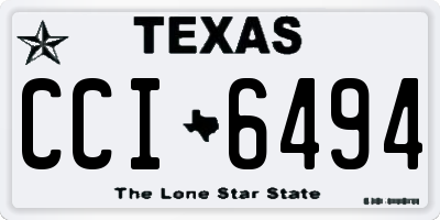 TX license plate CCI6494
