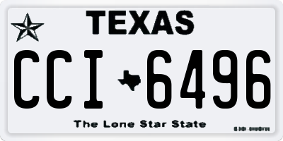 TX license plate CCI6496