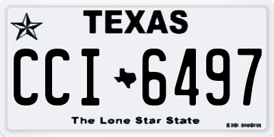 TX license plate CCI6497