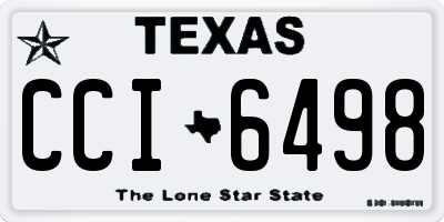 TX license plate CCI6498