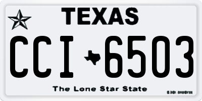 TX license plate CCI6503