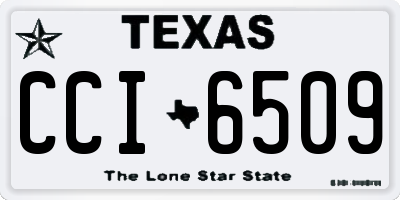 TX license plate CCI6509