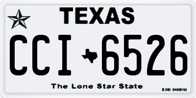TX license plate CCI6526