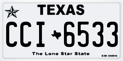 TX license plate CCI6533