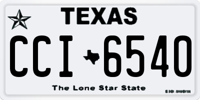 TX license plate CCI6540