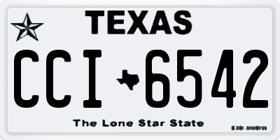 TX license plate CCI6542
