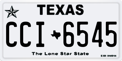 TX license plate CCI6545