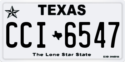 TX license plate CCI6547