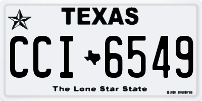 TX license plate CCI6549