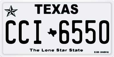 TX license plate CCI6550