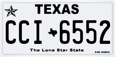 TX license plate CCI6552