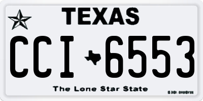 TX license plate CCI6553