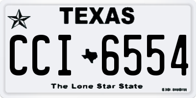 TX license plate CCI6554