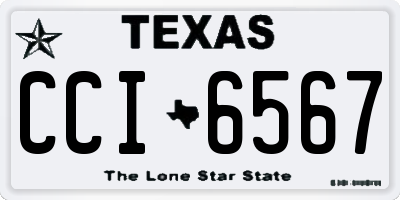 TX license plate CCI6567