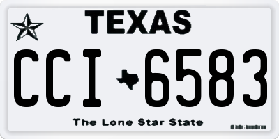 TX license plate CCI6583