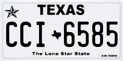 TX license plate CCI6585