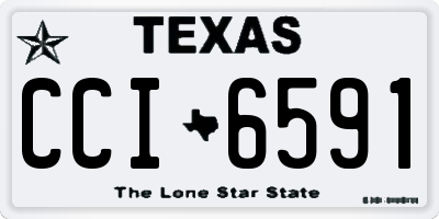 TX license plate CCI6591