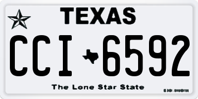 TX license plate CCI6592