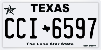 TX license plate CCI6597