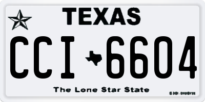 TX license plate CCI6604