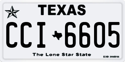 TX license plate CCI6605