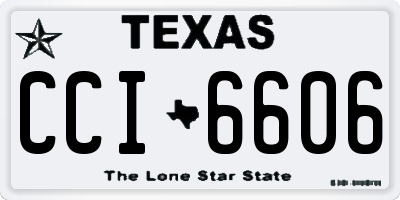 TX license plate CCI6606