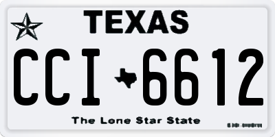 TX license plate CCI6612