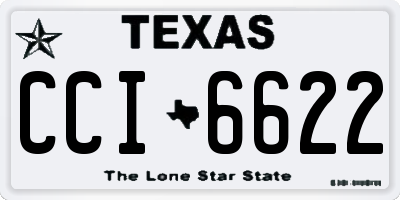 TX license plate CCI6622