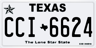 TX license plate CCI6624