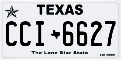 TX license plate CCI6627