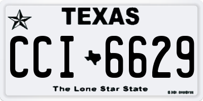 TX license plate CCI6629