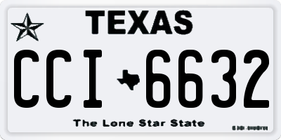 TX license plate CCI6632