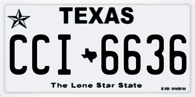 TX license plate CCI6636