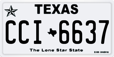 TX license plate CCI6637