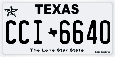 TX license plate CCI6640