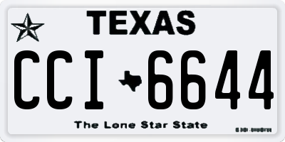 TX license plate CCI6644