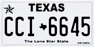 TX license plate CCI6645