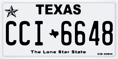 TX license plate CCI6648