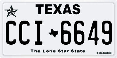 TX license plate CCI6649