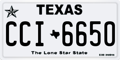 TX license plate CCI6650