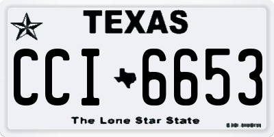 TX license plate CCI6653