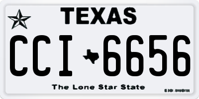 TX license plate CCI6656