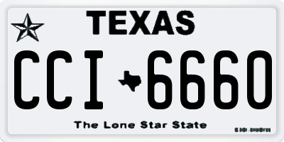 TX license plate CCI6660