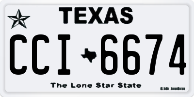 TX license plate CCI6674