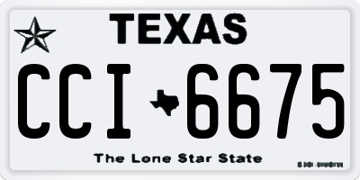 TX license plate CCI6675
