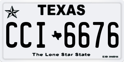 TX license plate CCI6676
